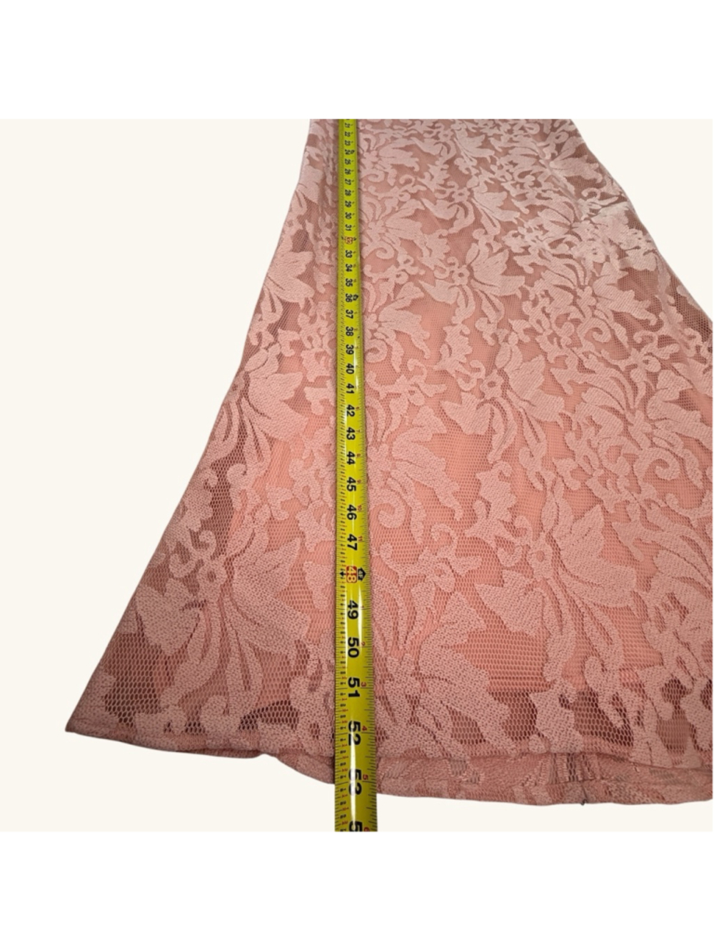 Lauren Ralph Lauren Pink Lace Maxi Dress Size 8 Sleeveless Formal Evening Gown - Picture 5 of 7